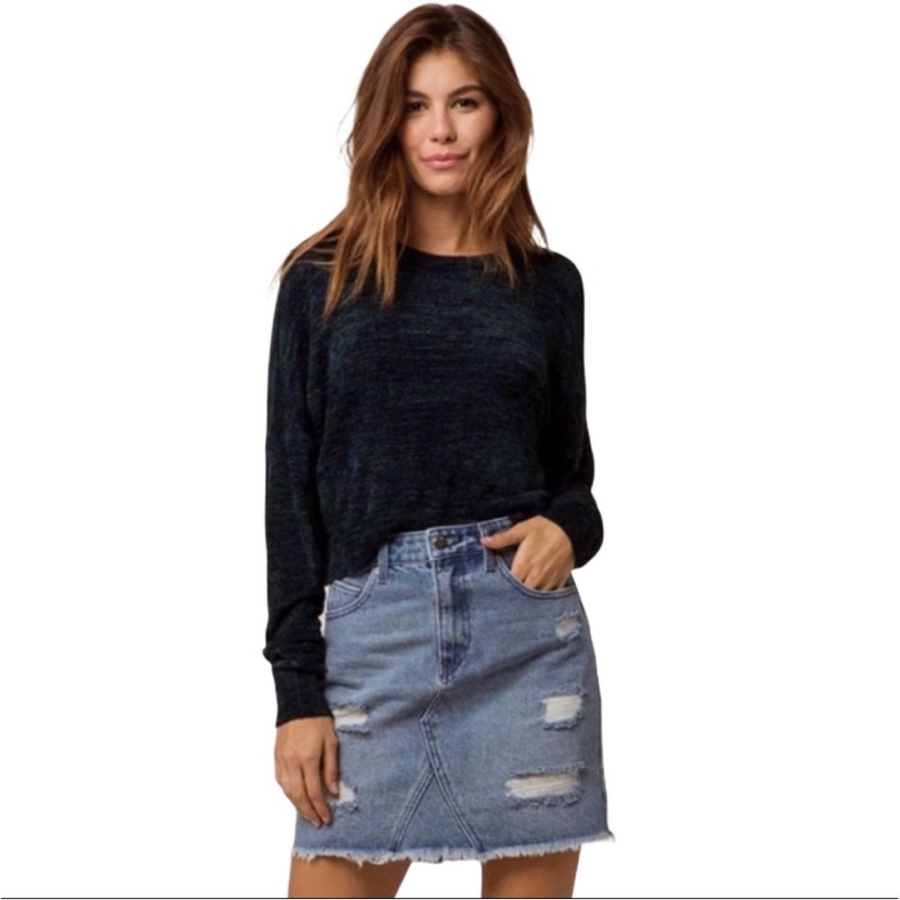 Volcom High Rise Denim Skirt